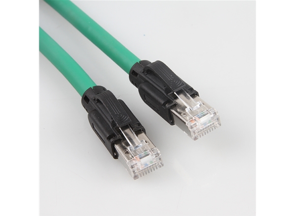 工業以太網線纜（lǎn）德式水晶頭安川電機M3通訊（xùn）線CAT6雙（shuāng）絞屏蔽高柔（róu）網線