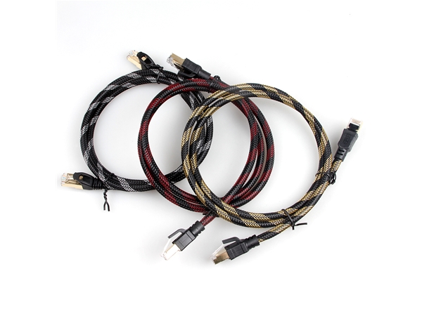 七類SFTP純銅網絡跳（tiào）線帶外編織（zhī）網