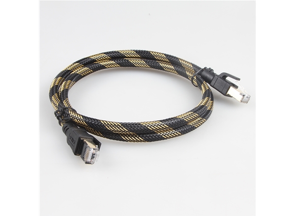 八類SFTP純銅雙屏蔽網線帶編織網-網線廠家